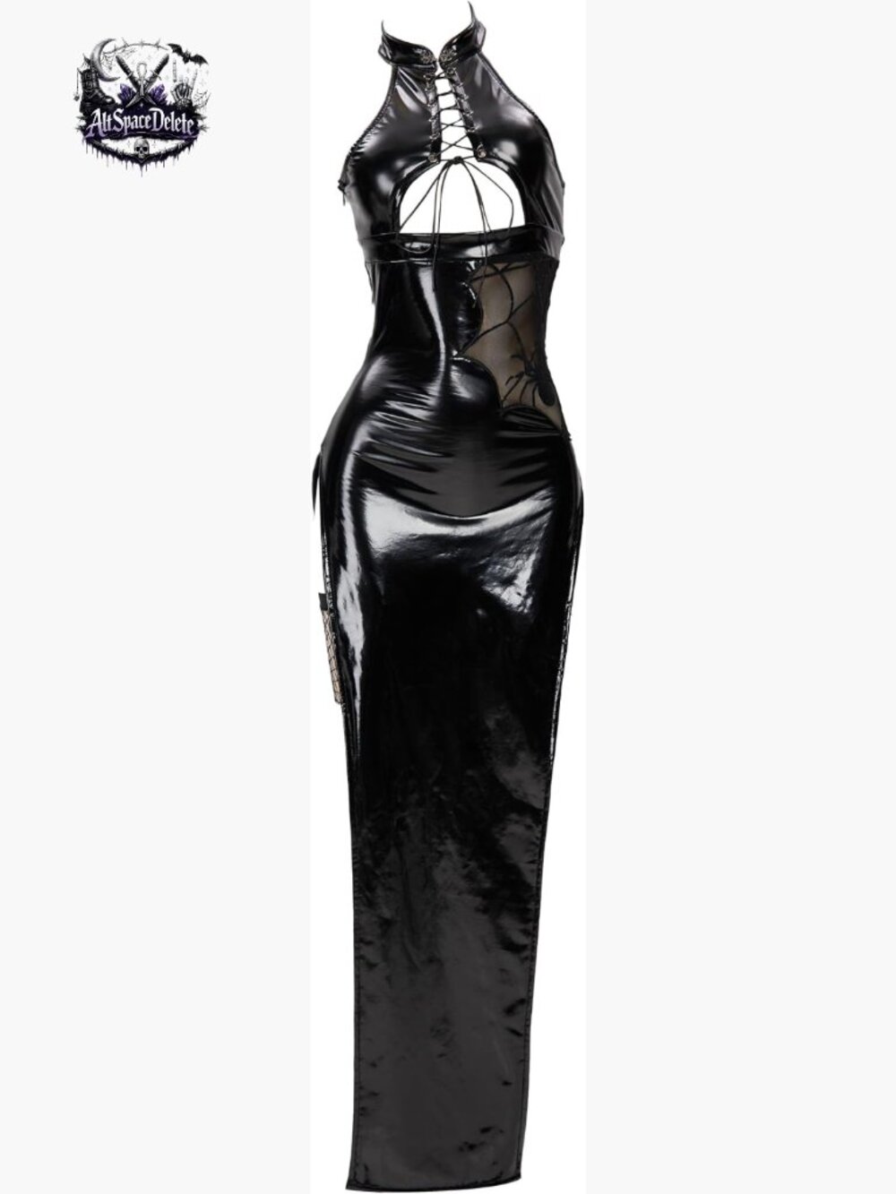 Women's Bodycon Maxi Dress Hollow Chest Slit Halter Backless Party